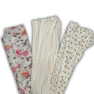 LOT OF 3 Kids N Such & Milkberry Rayon Girls Baby Blanket Bamboo Natural Floral